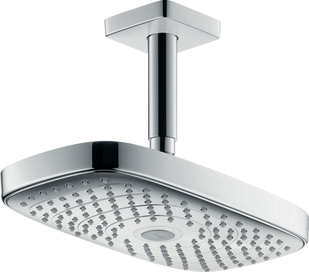 Hansgrohe Raindance Select E Fejzuhany 300 2jet mennyezeti csatlakozóval, EcoSmart 9 l/perc 