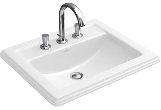 Villeroy & Boch Hommage beépítethető téglalap alakú mosdó 