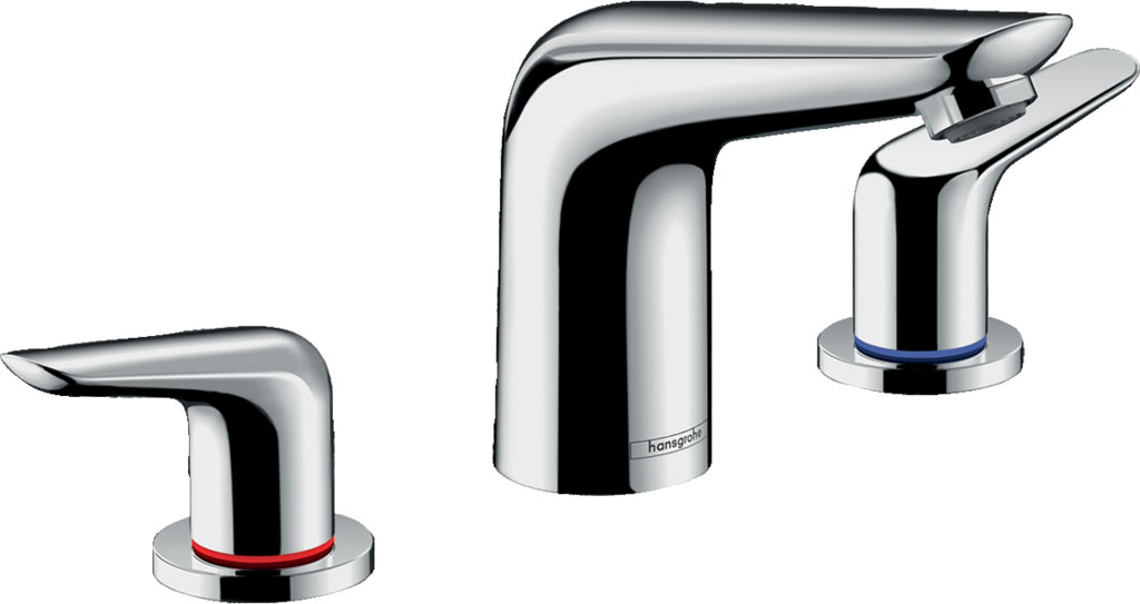 Hansgrohe Novus 3-lyukú mosdócsaptelep 100 automata lefolyó-garnitúrával 