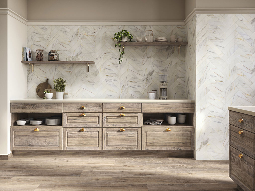 Ape Calacatta Slow 40x120 Konyhai burkolólap | Csempe és Járólap