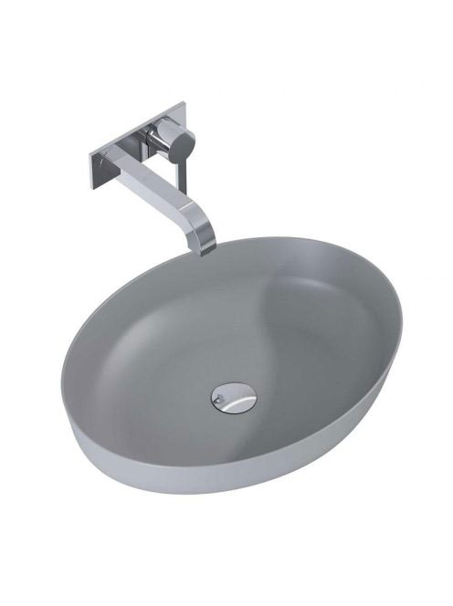 Arezzo design Rika pultra ültethető mosdó 52 cm, matt ezüstszürke AR-145003