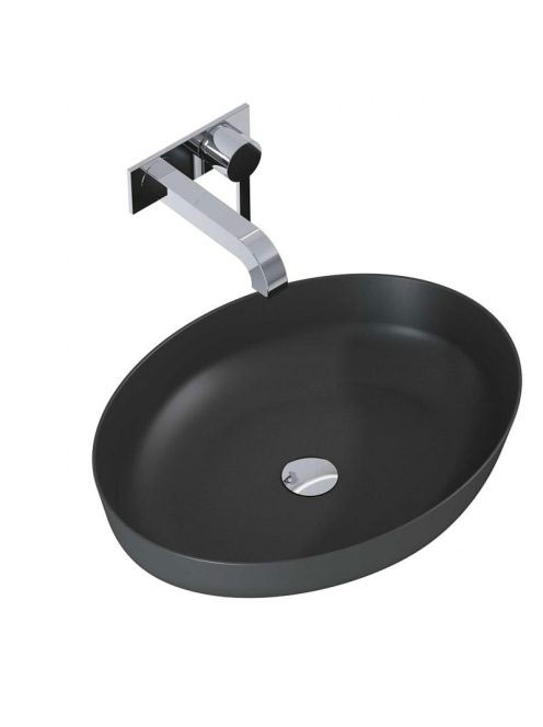 Arezzo design Rika pultra ültethető mosdó 52 cm, matt antracit AR-145004