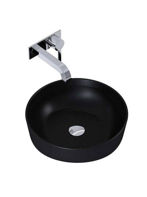 Arezzo design Lorca pultra ültethető mosdó 42 cm, matt fekete AR-145084