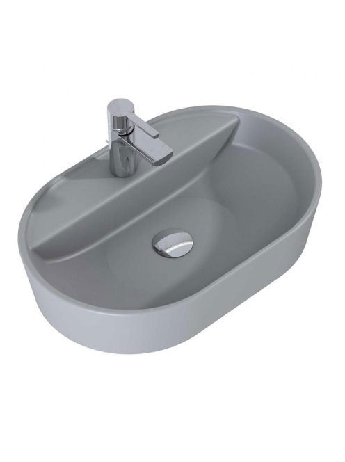 Arezzo design Babette pultra ültethető mosdó 62 cm, matt ezüstszürke AR-145103