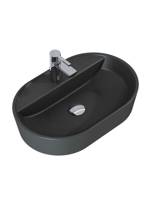 Arezzo design Babette pultra ültethető mosdó 62 cm, matt antracit AR-145104