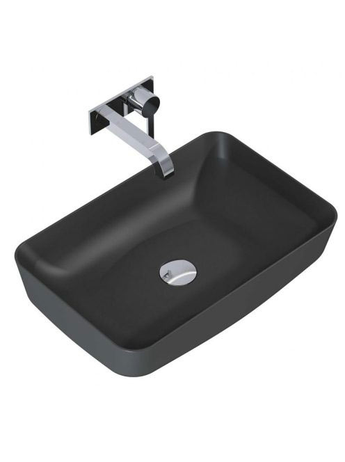 Arezzo design Nomia pultra ültethető mosdó 50 cm, matt antracit AR-145294