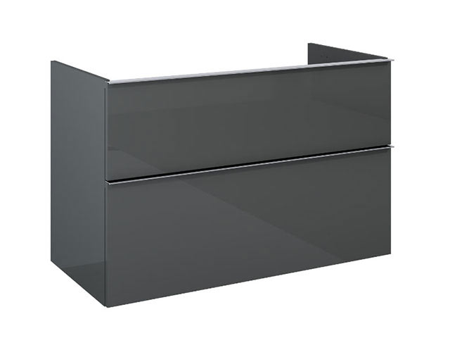 Arezzo Design Monterey 100 cm-es alsószekrény mosdópulthoz 2 fiókkal magasfény? antracit