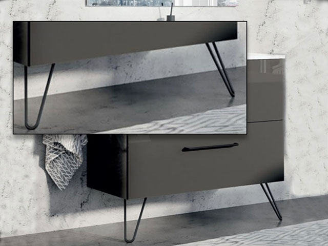 Arezzo Design Carmel alacsony fekete láb