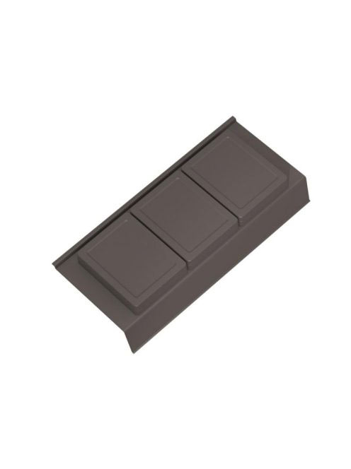 Arezzo design 4 elemből álló műanyag fiókrendező 14x32 cm, matt antracit AR-167348