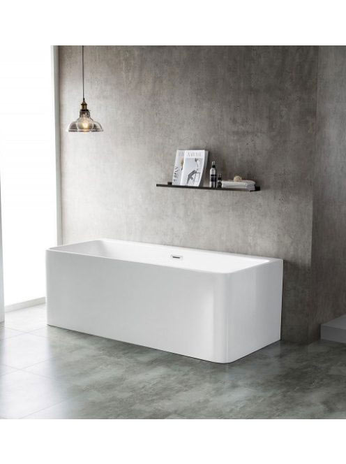 Arezzo design Florida falhoz tehető akril térkád 170x75 cm, fényes fehér AR-Florida170