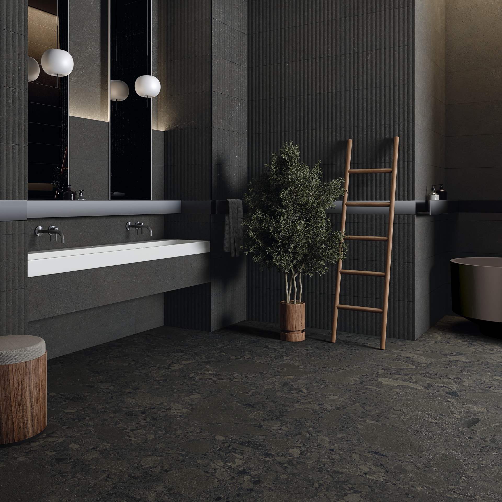 Arcana Ceramica Black&Cream Csempe és Padlólap