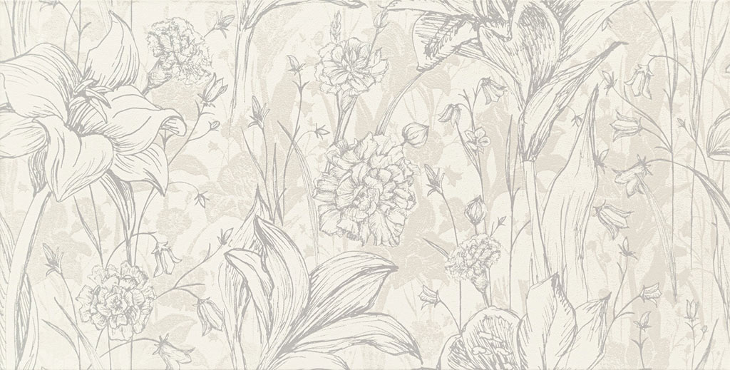 Arte Melia White Flower Matt dekorcsempe 30,8x60,8 cm