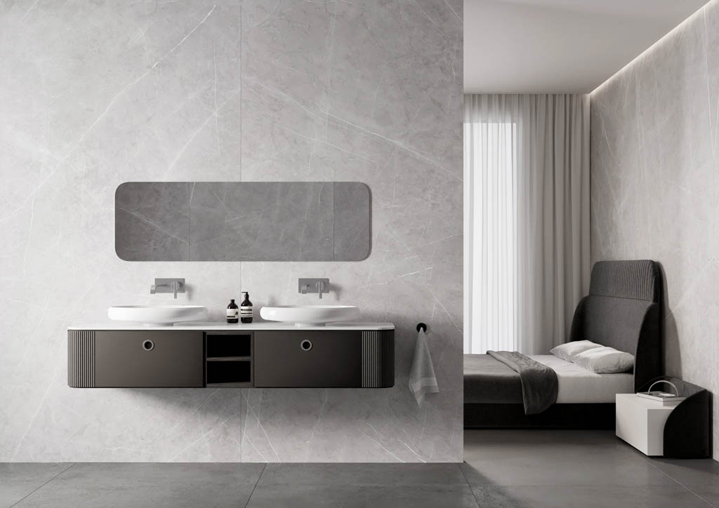 Ascale Armani Silver Falburkolat | Csempék és Padlólapok