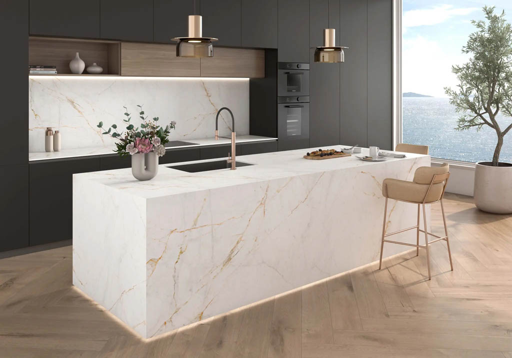 Ascale Lucca Gold Konyhai burkolólap | Csempék és Járólapok