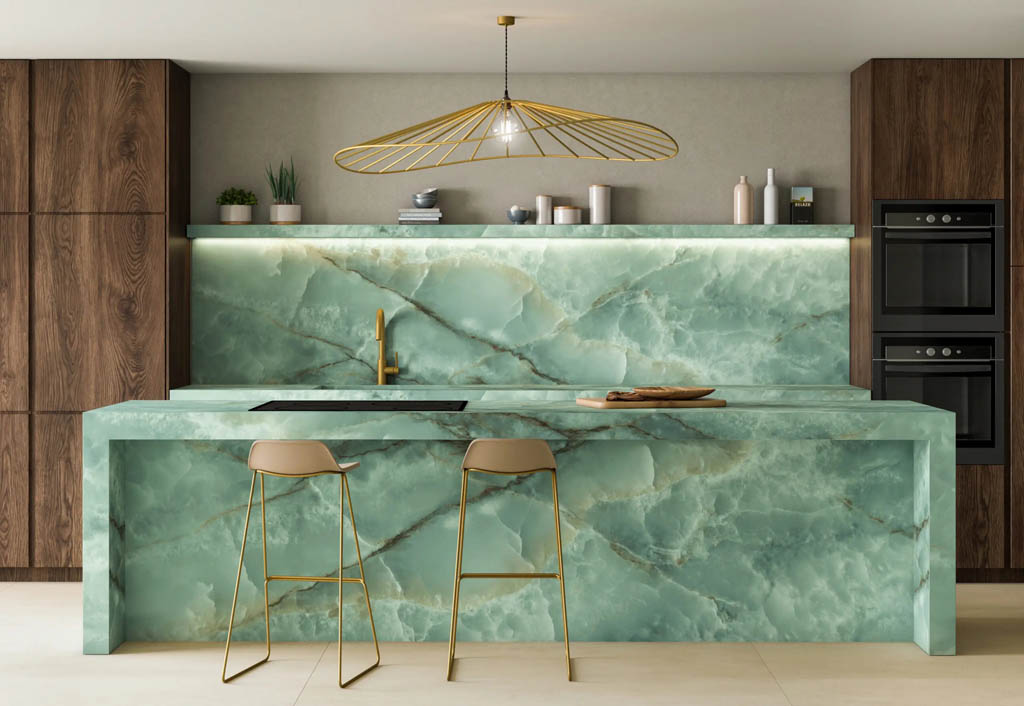 Ascale Onice Seagreen Konyhai burkolólap | Csempék és Járólapok