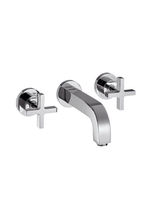 Axor Citterio 3-lyukú mosdócsaptelep falsík alatti szereléshez, 162 mm-es kifolyóval, keresztfogantyúkkal 39313000