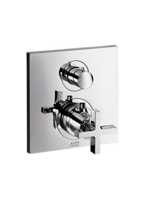 Axor Citterio termosztátos csaptelep 39725000 színkészlet falsík alatti szereléshez,elzáró-és váltószeleppel és keresztfogantyúval
