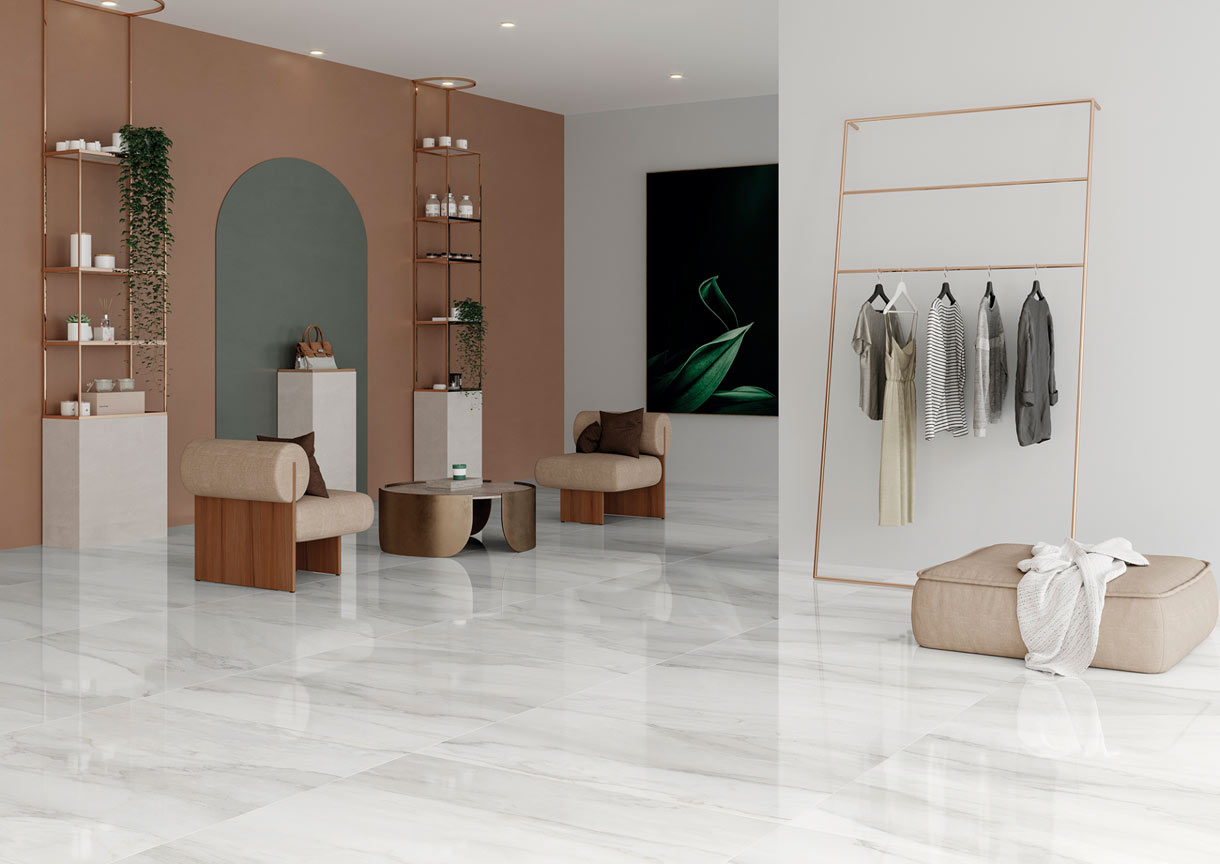 Azulev Bianco Delicatto Kőhatású járólap 