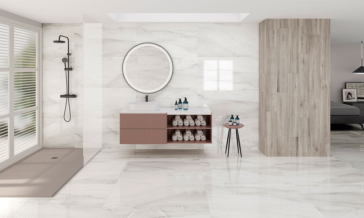 Azulev Bianco Delicatto Kőhatású járólap 