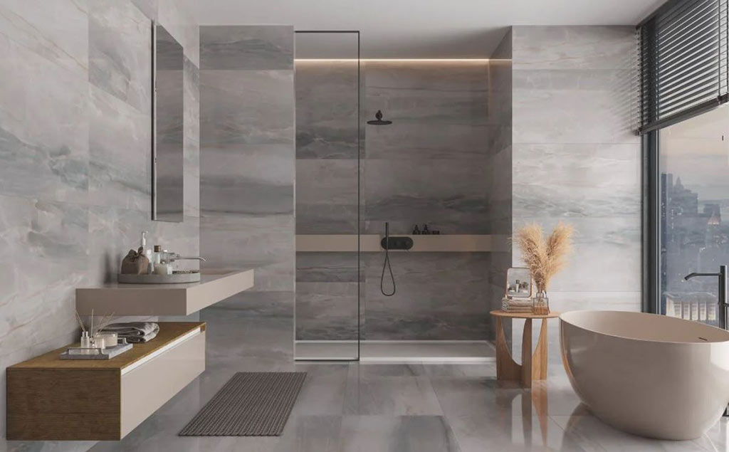 Azulev Iceland Blue Marble Falburkolat | Csempék és Járólapok