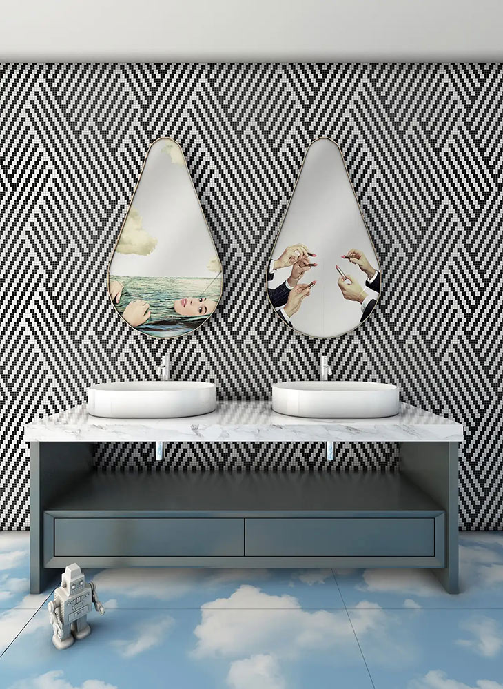 Bardelli Black & White Falburkolat | Csempék és Járólapok