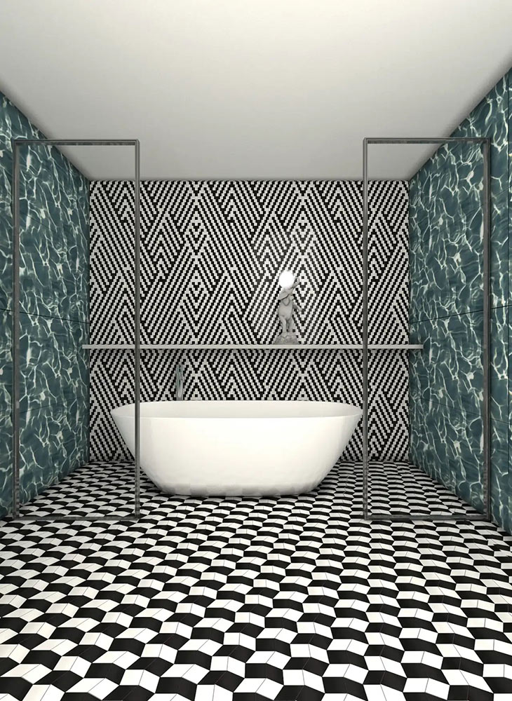 Bardelli Black & White Falburkolat | Csempék és Padlólapok