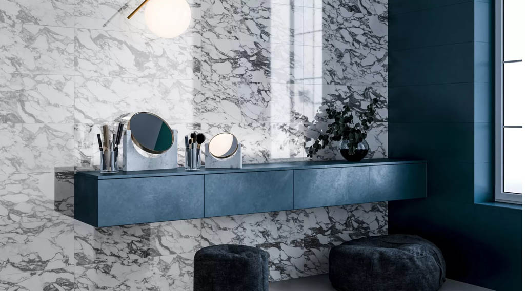 Ceramica Bianca Arabescato Csempe és Padlólap