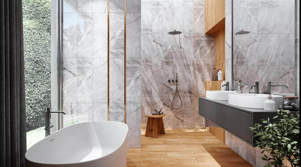 Ceramica Bianca Marble Csempe és Padlólap