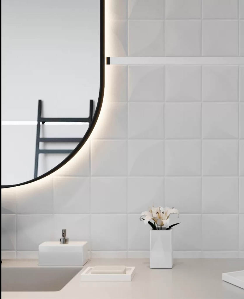 Ceramica Bianca Quadra Csempe és Padlólap