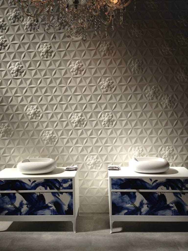 Bisazza Frozen Garden Falburkolat | Csempék és Mozaikok