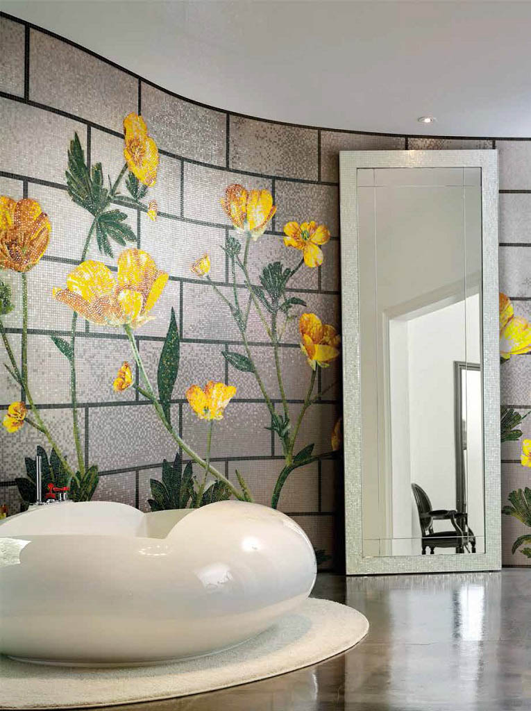 Bisazza Decori Flora Mozaik | Csempék és Járólapok