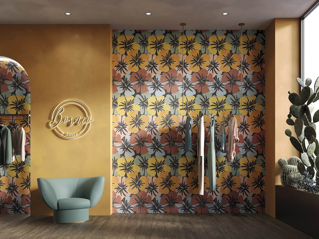 Boxer Artwork Multi Borneo Falburkolat | Csempék és Padlólapok