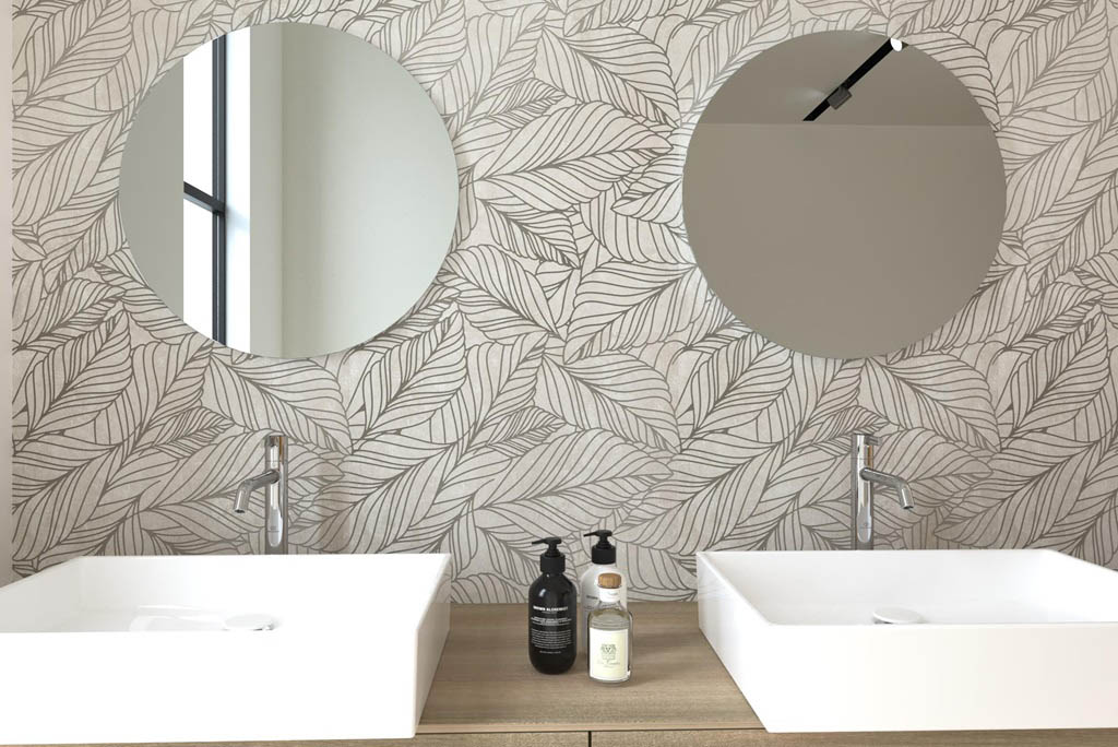 Boxer Artwork Nude Leaves Falburkolat | Csempék és Mozaikok