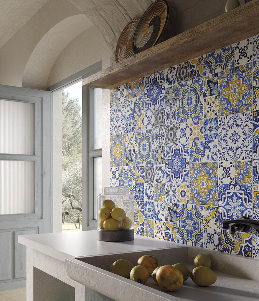 Boxer Artwork Sun Vietri Falburkolat | Csempék és Járólapok