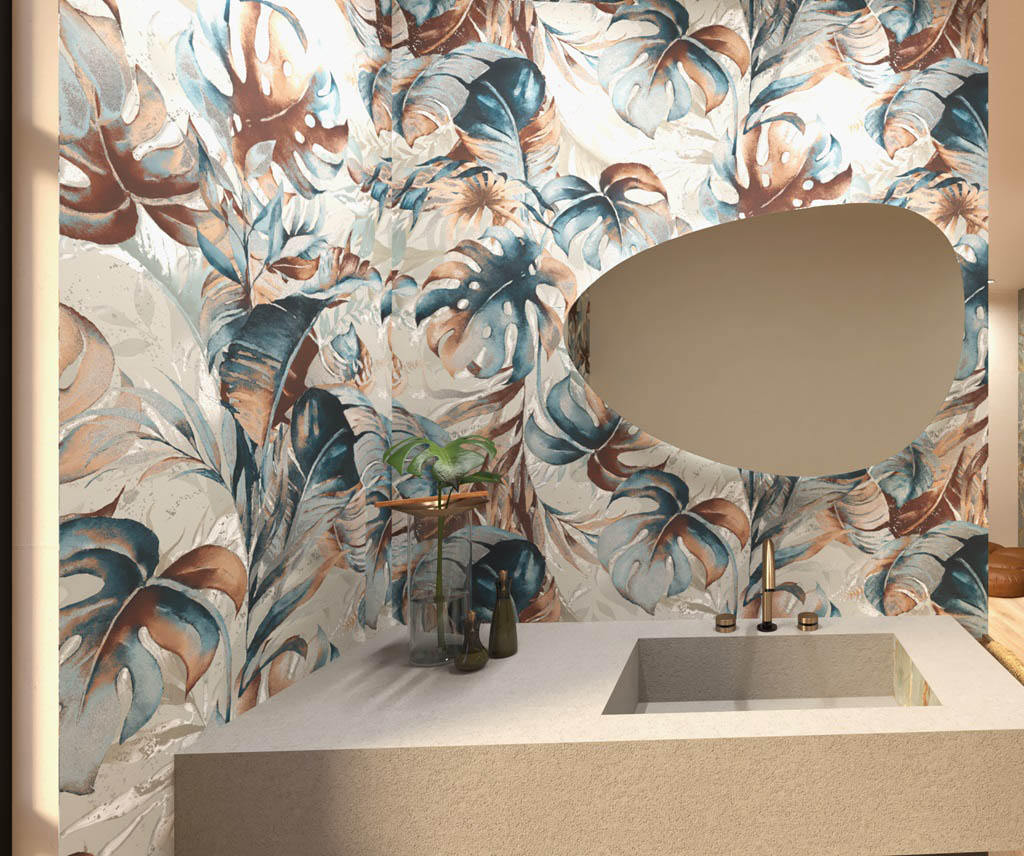 Boxer Artwork Blue Wild Falburkolat | Csempék és Burkolatok