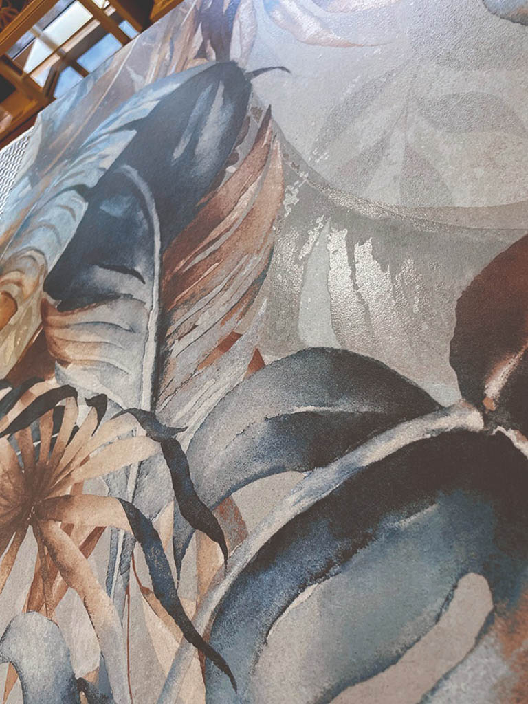 Boxer Artwork Blue Wild Falburkolat | Padlólapok és Csempék