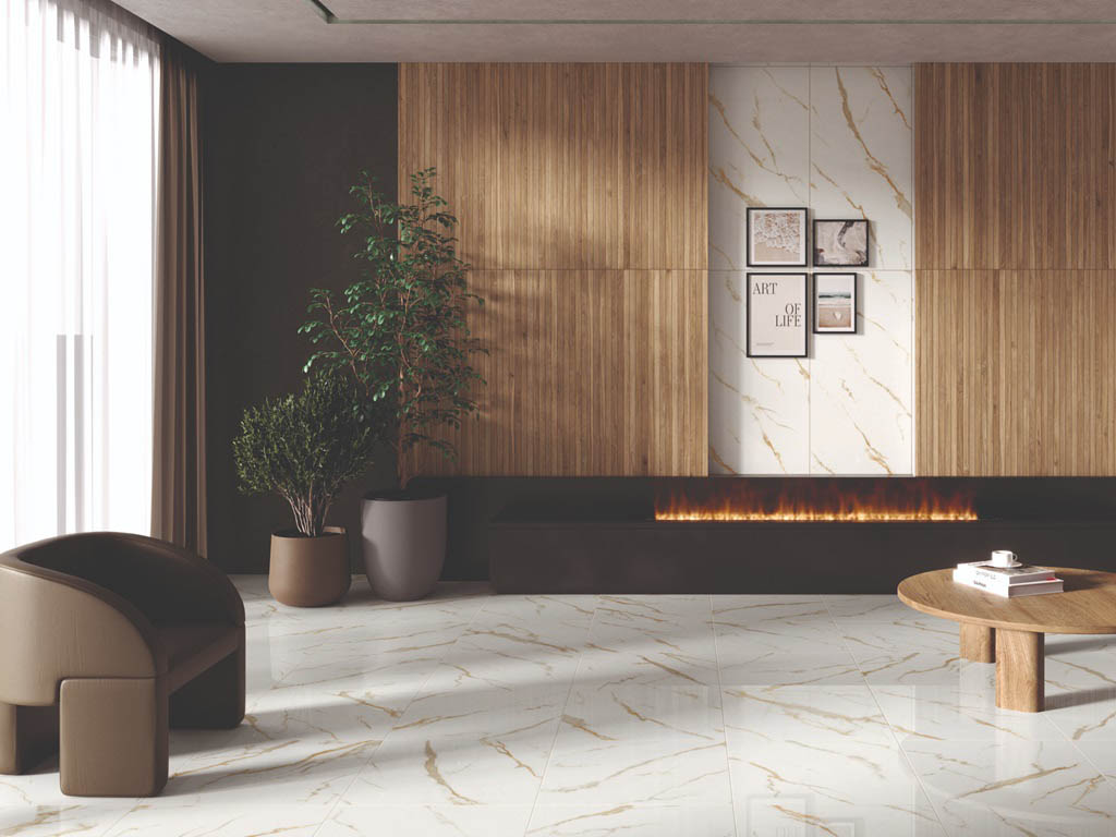 Boxer Madras Calacatta Gold Falburkolat | Csempék és Padlólapok