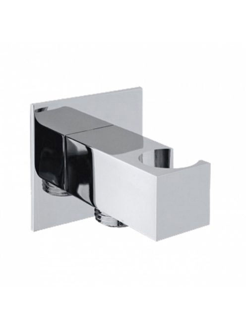 Bugnatese Wellness zuhanytartó gégecsőcsatlakozóval szögletes, matt fehér 19780BI