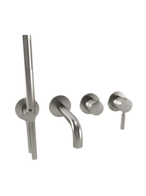 Bugnatese Kobuk falsík alatti kádcsaptelep zuhanyszettel, rozsdamentes acél hatású 2201NS