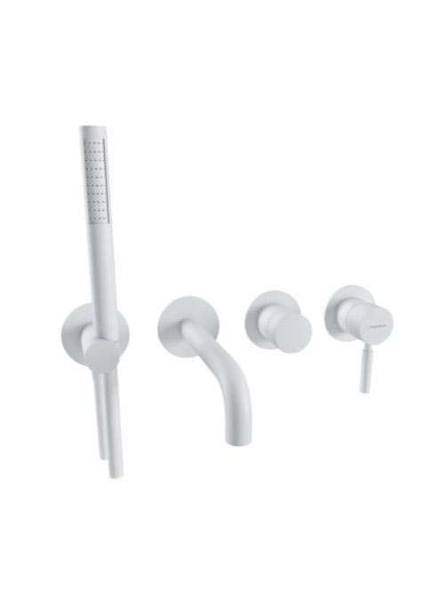 Bugnatese Kobuk falsík alatti kádcsaptelep zuhanyszettel, matt fehér 2201BI