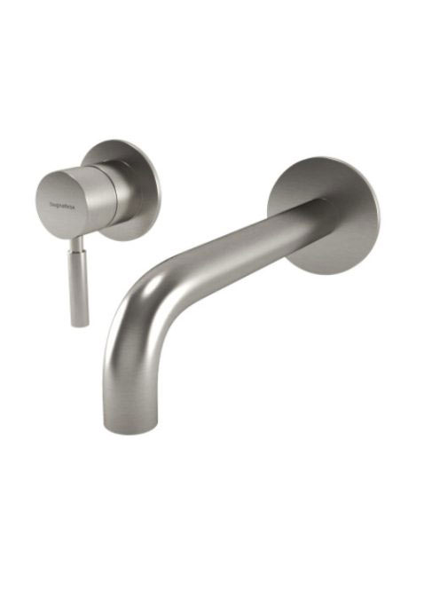 Bugnatese Kobuk falsík alatti 2-lyukas mosdócsaptelep 19 cm-es kifolyóval, fix kötési távolsággal, rozsdamentes acél hatású 2251NS