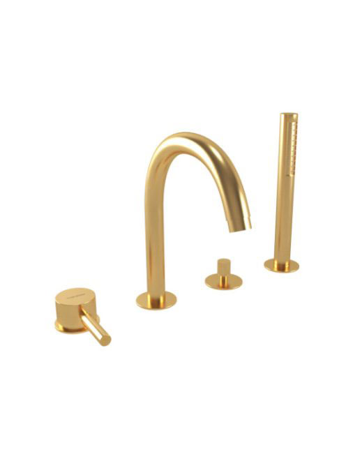 Bugnatese Kobuk 4-lyukú kádcsaptelep, szálcsiszolt arany 2255OS