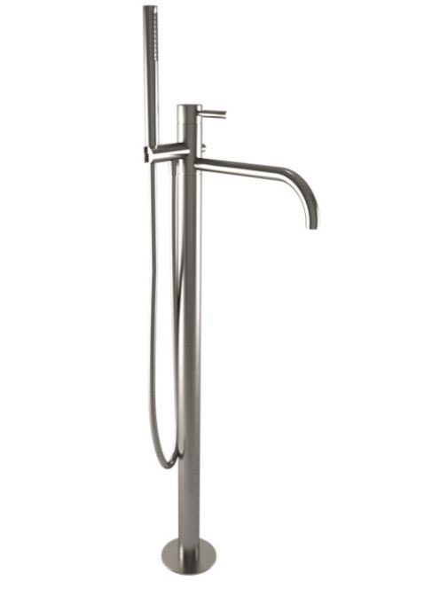 Bugnatese Kobuk szabadonálló kádcsaptelep zuhanyszettel, rozsdamentes acél hatású 2260NS