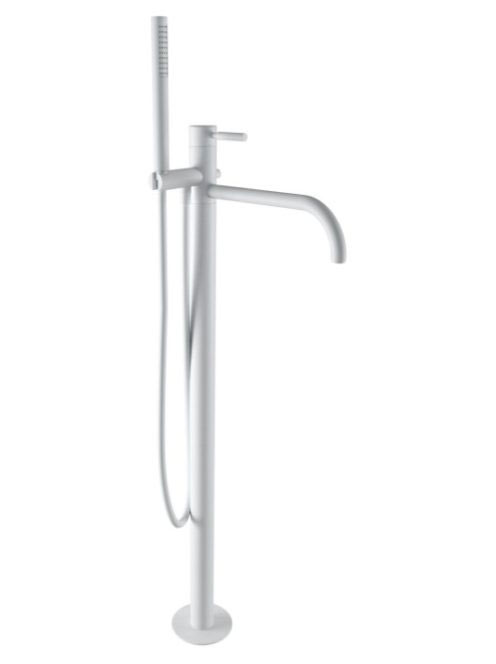 Bugnatese Kobuk szabadonálló kádcsaptelep zuhanyszettel, matt fehér 2260BI