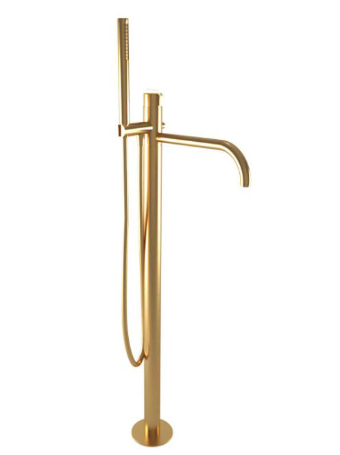 Bugnatese Kobuk Termostatico szabadonálló kádcsaptelep, szálcsiszolt arany 2261OS