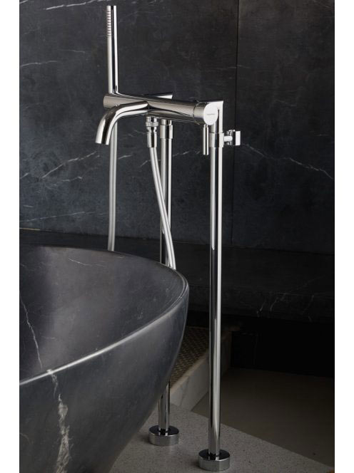 Bugnatese Kobuk szabadonálló kádcsaptelep zuhanyszettel, króm 2290PCR