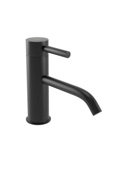 Bugnatese Kobuk Fix mosdócsaptelep 15,5 cm-es kifolyóval, click-clack leeresztővel, matt fekete 2314SCNE