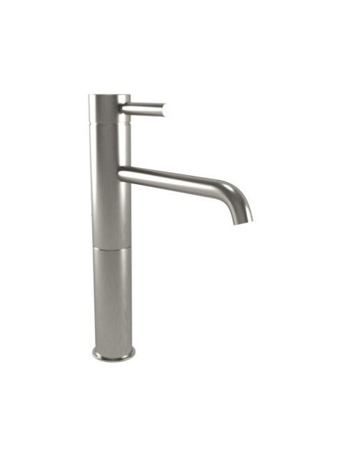 Bugnatese Kobuk Fix magasított mosdócsaptelep, click-clack leeresztővel, rozsdamentes acél hatású 2317SCNS