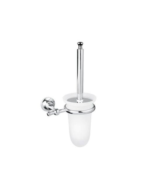 Bugnatese Tradicionális fali WC kefe tartó üveg betéttel, króm 24825CR