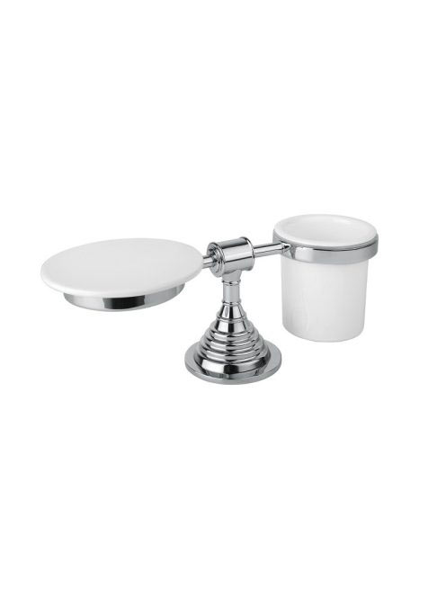 Bugnatese Olympia álló pohár és szappantartó, szálcsiszolt nikkel 36801NS